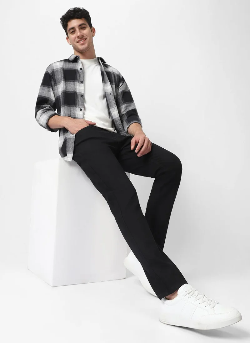 Urbano Fashion  Urbano Fashion Men's Black Slim Fit Stretch Jeans for Men | Best Price UAE